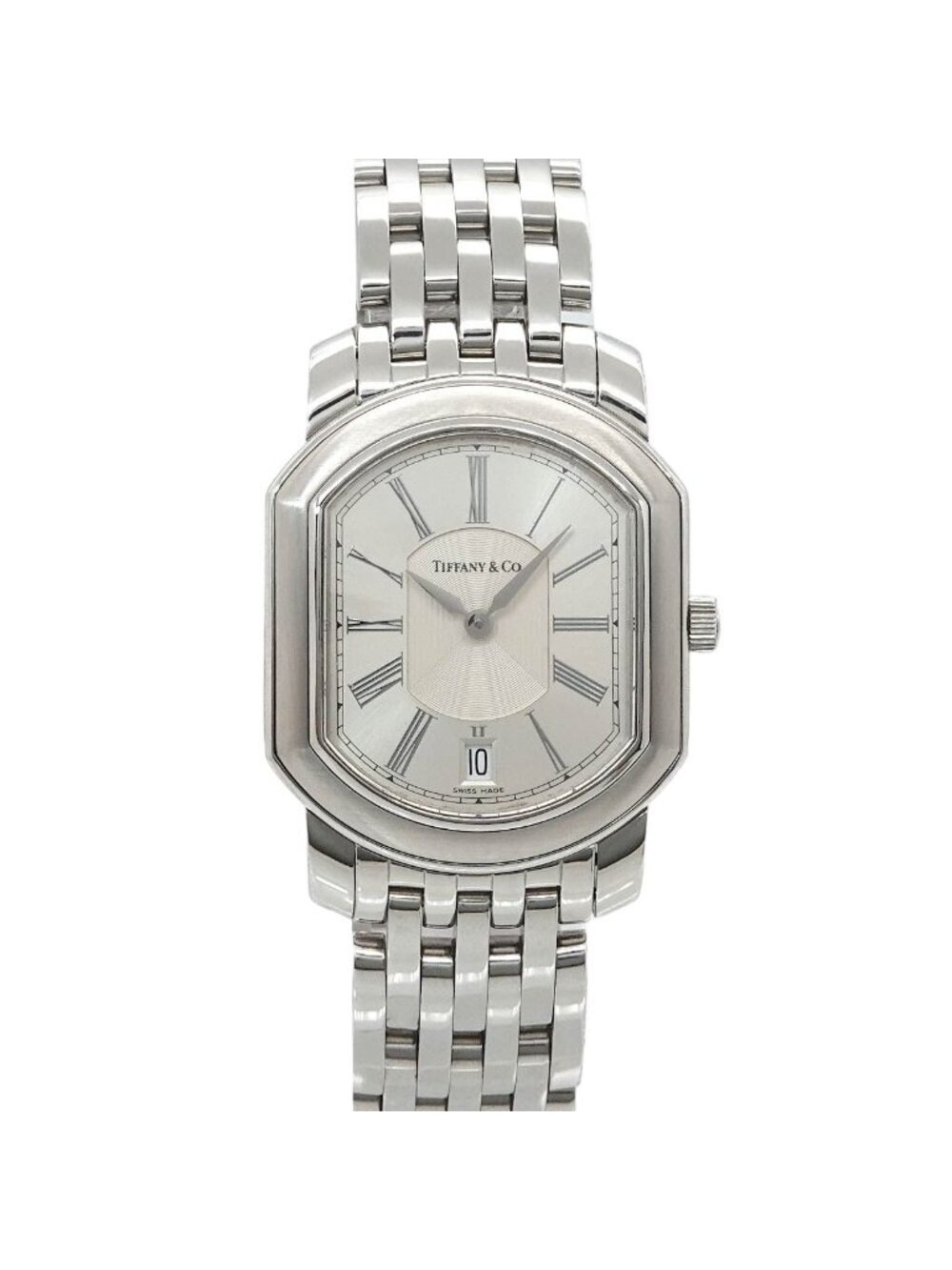 Tiffany & Co Mark Coupe Vintage Watch Date Silver Quartz